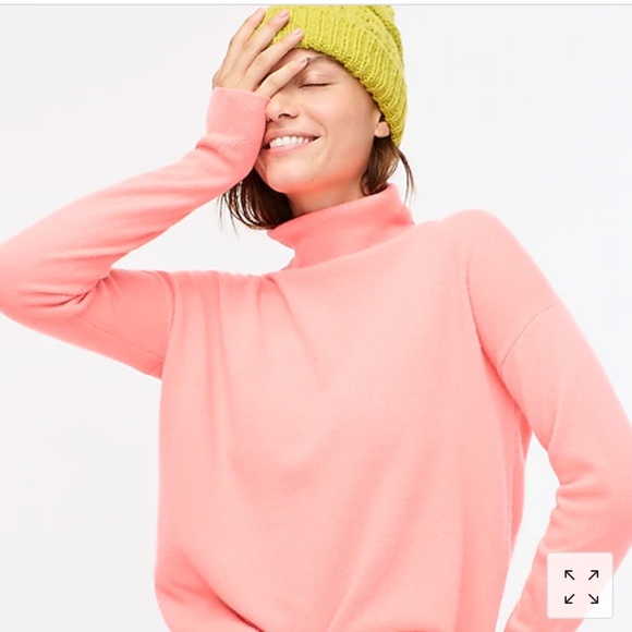 J. Crew Relaxed-Fit 100% Cashmere Black Turtleneck Sweater XXS - Picture 2 of 5